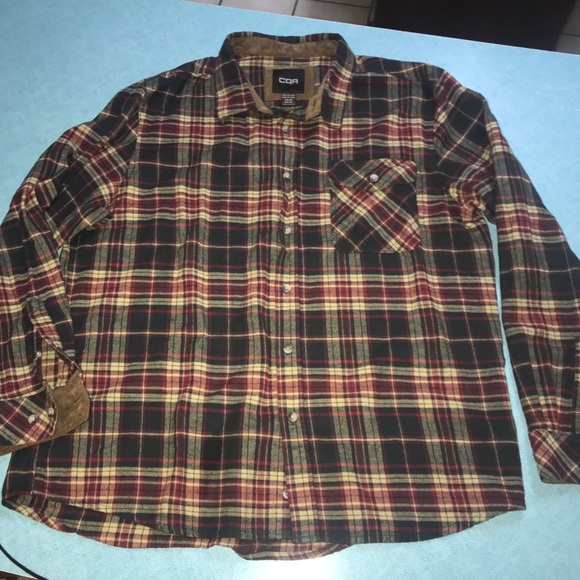 CQR men's 2XL Corduroy Collar & Cuffs Flannel - Picture 4 of 5